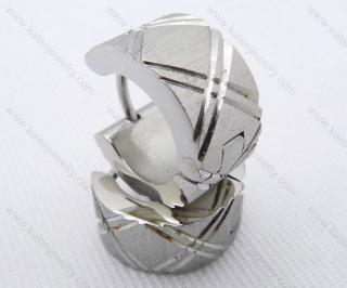 Wholesale Stainless Steel Classical Cutting Earrings KJE050424