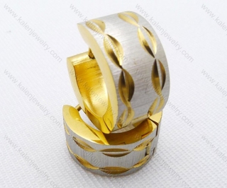 Stainless Steel Classical Cutting Earrings - KJE050471