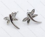 Epoxy Stainless Steel Dragonfly Earrings