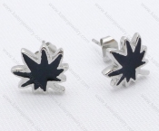 Epoxy Stainless Steel Cutting Earrings