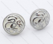 Epoxy Stainless Steel Cutting Earrings