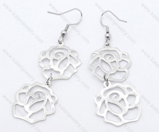 Stainless Steel Cutting Flower Earrings