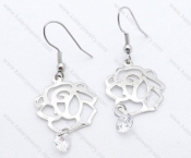 Stainless Steel Cutting Flower Earrings