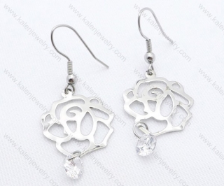 Stainless Steel Cutting Flower Earrings