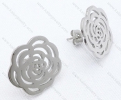 Stainless Steel Cutting Flower Earrings