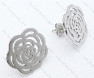 Stainless Steel Cutting Flower Earrings