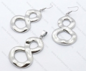 Steel Jewelry Sets including Earring and Pendant