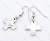 Stainless Steel Cutting Cross Earrings