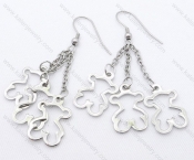 Stainless Steel Bears Earrings