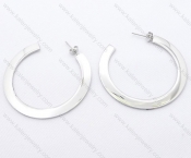 Silver Plating Mill finish Stainless Steel Line Cartoon Earrings - KJE050104