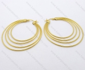 Wholesale Stainless Steel Line Earrings - KJE050494