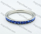 Stainless Steel Zircon Stone Rings - KJR220004