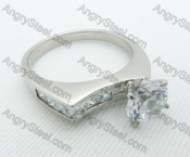 Stainless Steel Zircon Stone Rings - KJR220030