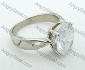 Stainless Steel Zircon Stone Rings - KJR220037