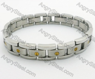 316 Stainless Steel Gold Screw Bracelets - KJB220067