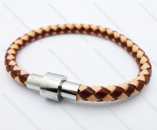 Stainless Steel Leather Bracelets - KJB030014