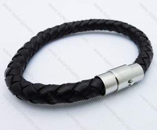 Stainless Steel Leather Bracelets - KJB030063