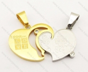 Stainless Steel Couple Pendants - KJP050968