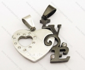 Stainless Steel Couple Pendants - KJP050970