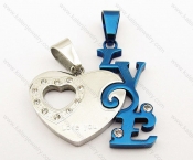 Stainless Steel Couple Pendants - KJP050971