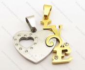 Stainless Steel Couple Pendants - KJP050972