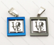 Stainless Steel Couple Pendants - KJP050986