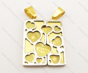 Stainless Steel Couple Pendants - KJP050990