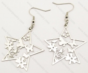 Stainless Steel Star Earrings - KJE140004