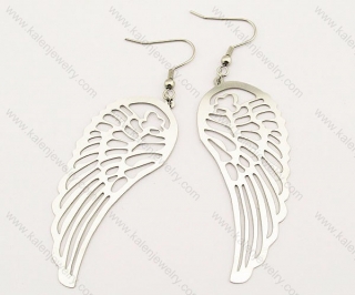 Stainless Steel Wings Earrings - KJE140014