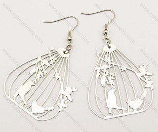 Stainless Steel Cutting Earrings - KJE140015