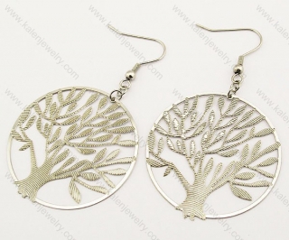 Stainless Steel Tree Earrings - KJE140019