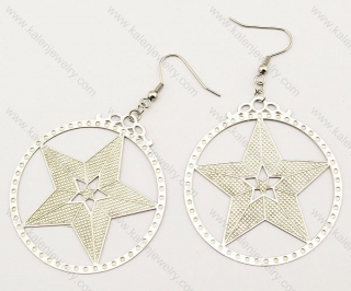 Stainless Steel Star Earrings - KJE140030