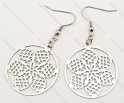 Stainless Steel Flower Earrings - KJE140044