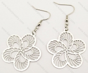 Stainless Steel Flower Earrings - KJE140048