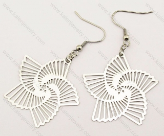 Stainless Steel Paper Windmill Earrings - KJE140049