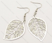 Stainless Steel Leaf Earrings - KJE140054