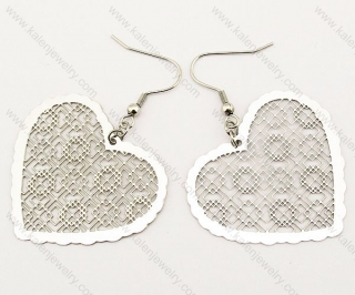 Stainless Steel Heart Earrings - KJE140061