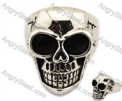 Stainless Steel Skull Ring - KJR010075