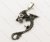 Stainless Steel Dragon Pendant - KJP051004