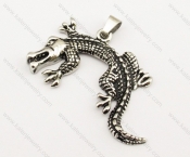 Stainless Steel Crocodile Pendants - KJP051010