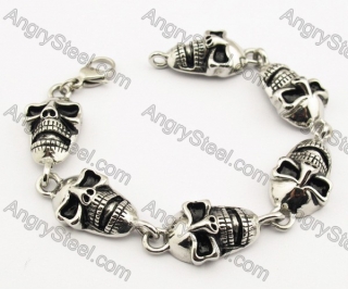 Stainless Steel Skull Bracelet - KJB170002