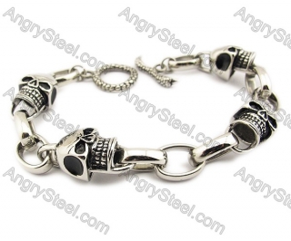 Stainless Steel Casting Skull Bracelets - KJB170012