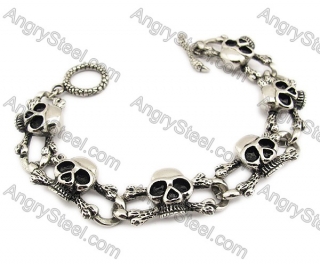 Stainless Steel Skull Bracelets - KJB170014