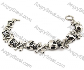 Stainless Steel Casting Skull Bracelets - KJB170015