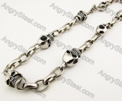 Stainless Steel Casting Skull  Necklaces - KJN170002