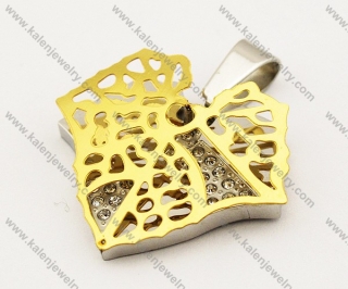 Stainless Steel Gold Plating Pumpkin Leaves Pendant - KJP140039