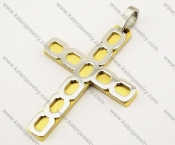 Stainless Steel Gold Cross Pendants - KJP190038