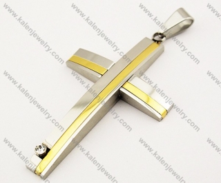 Gold Plating Cross Pendants Inlay Zircon - KJP190045