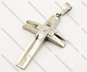 Stainless Steel Cross Pendants Inlay Zircon - KJP190051