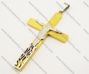 Religious Stainless Steel Jesus Cross Pendants - KJP190063